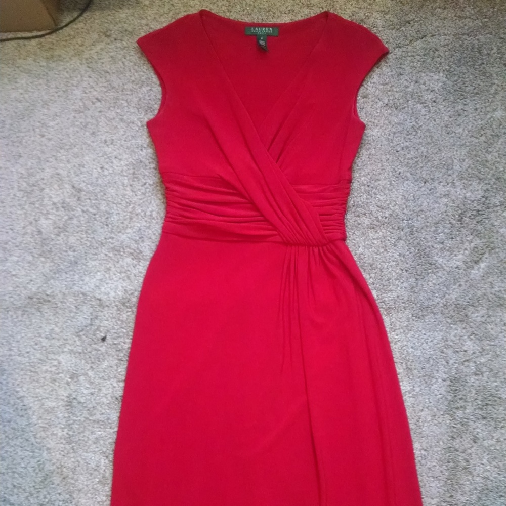Ralph Lauren red jersey dress